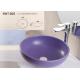 China Suppliers Sanitary Ware Self Cleaning Color Art Wash Basin With Solid Surface Round Shape