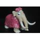 Mammoth Elephant Collectible Vinyl Toys With Long White Tooth 8*7*5cm