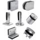 D Shaped Bathroom Sliding Door Accessories Wall Mount Glass Clamp size 90×50mm