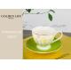 Spring Flower Patern Tea Cup Saucer 200ml Lead Free Microwave / Dishwasher Safe