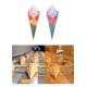 Strawberry Flavor Wafer Cones 118-120mm Height With 22 ° Angle