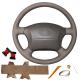 Custom Coffee PU Steering Wheel Cover for Toyota Hilux 2009 2010 2011 Highlander 2004 2005 2006 2007 Tundra Sequoia Sienna 2003