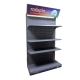 Factory customized color size frosted gray retail wall shelving perfect supermarket shelf trade fair shelves