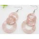 Pink Polycyclic Stainless Steel Dangle Earrings 1320207