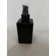 120 ML Black Cosmetic Containers , Square Pump Cosmetic Lotion Bottles