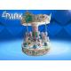 6 People Horses Carousel Kiddie Ride Coin Operated With Gorgeous Lighting