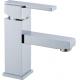 One Handle Square Chrome Basin Tap Faucets Mixer Single Hole , Metered Faucets