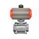 Pneumatic Control Three-Piece Ball Valve Made of 316 Stainless Steel Customizable
