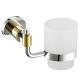 Lavatory Wall Mounted Tumbler Toothbrush Holder Stainless Steel Cup Dish