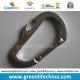 New design silver top quality D-shaped key carabiner with bottle opener function best sell