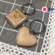 Custom Wholesale Pendant Rectangle Heart Square Round  Wood Blank Metal  Wooden Keychain For Gift