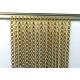 Gold Aluminum Decorative Wire Mesh 3m Width Metal Chain Fly Curtain
