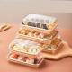 Degradable Sushi Tray Recyclable Paper Sushi Container With Lid Cake Container