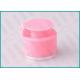 24/410 Pink Flat Flip Top Cap Spill Resistance With Shiny Gold Ring