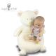 Plush Stuffed Animal Toy Soft Baby White Elephant Sofa 30cm