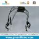 Transparent Black Color 0.5MM Stee Core Coated 2'' TUP Elastic Coiled Tether with Lobster Clip 2pcs