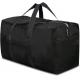 Extra Large Black 96L Foldable Lightweight Duffel Travel Bag With Zipper