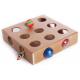 MDF Wooden Cat Stimulation Toys Moveable Rattle Balls Inside Ecologically Friendly