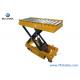 Pallet Roller Conveyor Scissor Lift Tables On Wheels 1100lbs Capacity 40X20