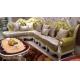 Elegant Green Color Classic French Furniture Large Leather Sectional Couch