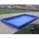 Double Tyre Rectangular Inflatable Swimming Pool For Kids / Adults