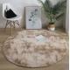 Round Silk Woollen Mixed Knitting Carpet Bedroom, Living Room Carpets