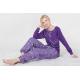 Fashionable Violet Womens Pyjama Sets Long Sleeve Top Australian Design