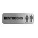 Restroom Metal Toilet Sign Plate Stainless Steel Bathroom Signs ODM