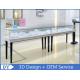 Simple Wood Glass Jewelry Display Cases With Lock For Retail Store