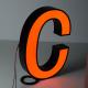 Shop logo name custom frontlit channel letter Stainless steel Acrylic LED letter sign