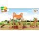 Diy Wooden Playground Slide , Wooden Frame Slide Surfact Mounting Stable