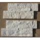 Snow White Quartzite Sclad Stone Panels,Super White Stacked Stone,White 18x35cm Stone Veneer,Real Stone Cladding