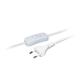 UC Brazil Switch Power Cord IEC C5 White Black Extension Cords