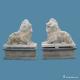 Natural Stone Carving Sculpture Antique Finish Stone Lions Animal Figures