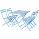 Outdoor Steel Folding Table And Chairs Garden 4 Person Dining Set