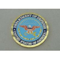 Department Of Defense Personalized Coins With Box Packing And Diamond Cut Edge