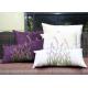 Velvet Lavender Decorative Cushion Covers Embroidered Sofa Pillow Covers