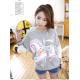 2014 woman's clothing lace sleeve gray hoodies