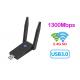 1300Mbps Wireless USB WiFi Adapter LAN Card USB3.0 High Speed AC 5dBi WiFi Antenna