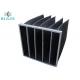 F5-F9 Activated Carbon Pocket Filter , Galvanized Steel G4 Carbon Pre Air Filter
