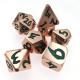 Green Metal Copper Polyhedral Dice Practical Vintage Nice Dice Set For DND game Neat Sharp Edges