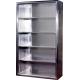 5 Shelf Home Office Bookcase Full Aluminium Sheet Book Cabinet 1.8M Height