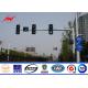 6.5m Height High Mast Poles / Road Lighting Pole For LED Traffic Signs , ISO9001 Standard