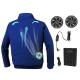 ODM Blue Air Conditioned Shirts 7.2V Battery Cooling Jacket With Fan