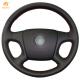 Black Leather Steering Wheel Cover for Old Skoda Octavia 2005-2009 Fabia 2005-2010