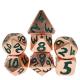 Light Green Copper Material Game Portable Sharp Metal Hand Pouring Polyhedral Dice Set