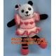 Hand knit bear toy, hand knit panda toy, knit, knitting girl, 100% cotton yarn custom toys