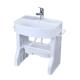 Ouninbear Sink Kids Wash Basin Plastic With Light And Water Tank In White