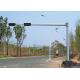 7m Height  Double Arm Traffic Signal Pole , Driveway Galvanised Steel Pole With Signal