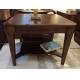 Uruguay Rose Full Solid Wood Square Side Table With Round Edge Design